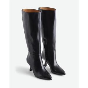 Madewell Women's the Justine Knee Boot with Extended Calf True Black Size 7 NWOB